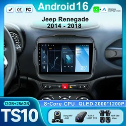 For Jeep Renegade 2014 - 2018 Android Auto Carplay Car Radio Multimedia Video Player GPS Navigation WiFi Bluetooth Head Unit