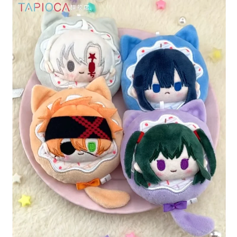 TAPIOCA D.Gray-man Donut Themed Plush Doll Keychain Japanese Anime Peripheral Character Plush Pendant Bag Charm For Anime Fans