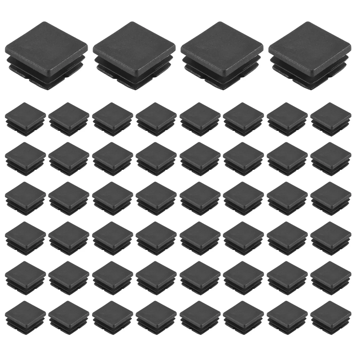 Tapón de tubo cuadrado de 1 pulgada, tapones de plástico, tapa de tubo, cubierta de tubo, inserto de tubo, tapones deslizantes para silla, 200 piezas