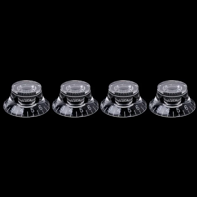 

4pcs Guitar Speed Control Tone Volume Knob for Gibson Les Paul Parts Transparent