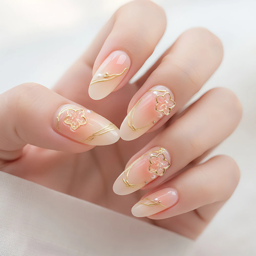 24Pcs 3D Golden Lin… - image