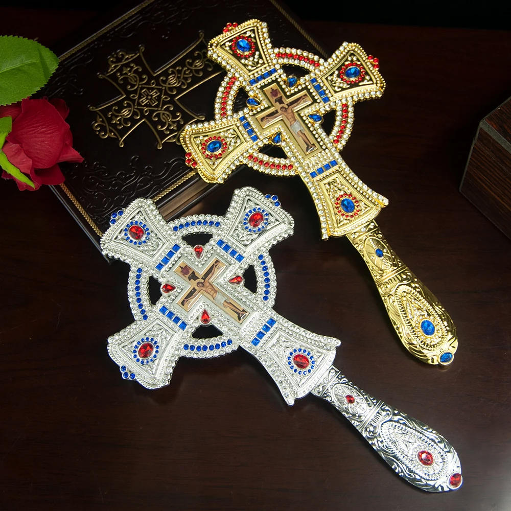 

Orthodox Church Ritual Supplies, Quality Alloy Material Jesus Cross for Prayer and Meditation