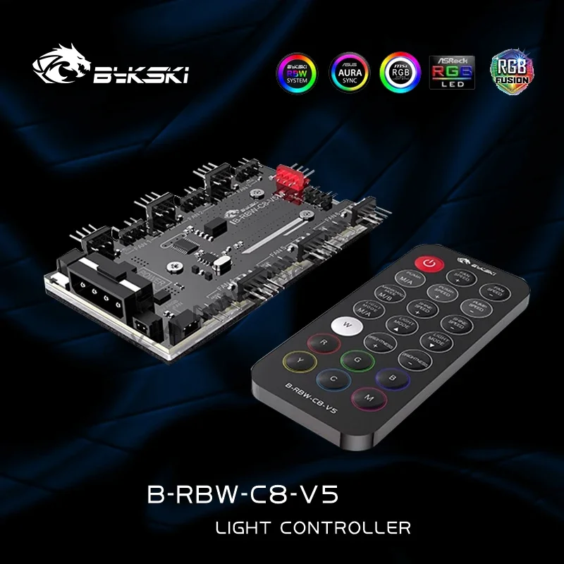 

Bykski B-RBW-C8-V5 (5v 3pin) ARGB Lighting Sync Controller For Bykski's RBW Lightings Synchronization To Motherboard