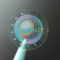 Round Hologram Tamper Proof Sticker, Transparent  Warranty Void Seal, Genuine Guarantee Security Label, Holographic Sticker