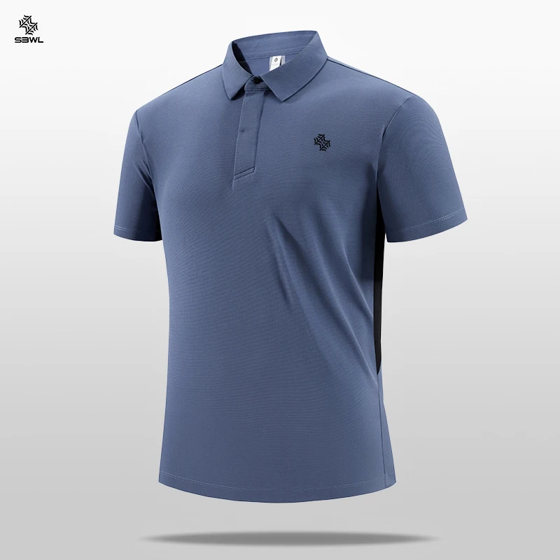 SBWL men's fashion 7 color business leisure high quality POLO shirt outdoor golf equestrian sports short sleeve POLO T-shirt Top