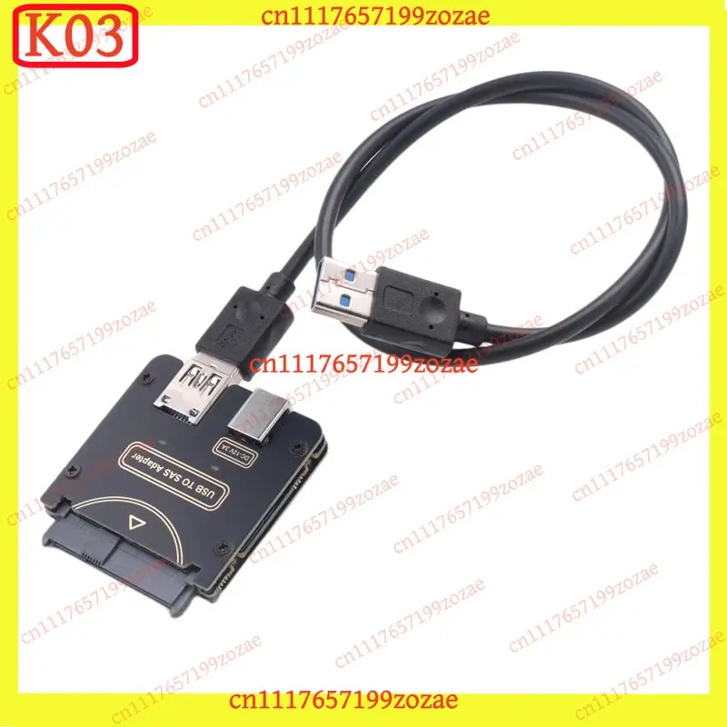 LK k3 SFF-8482 SAS to SATA Adapter 29Pin, 5Gbps HDD/SSD Converter with Independent Power Port