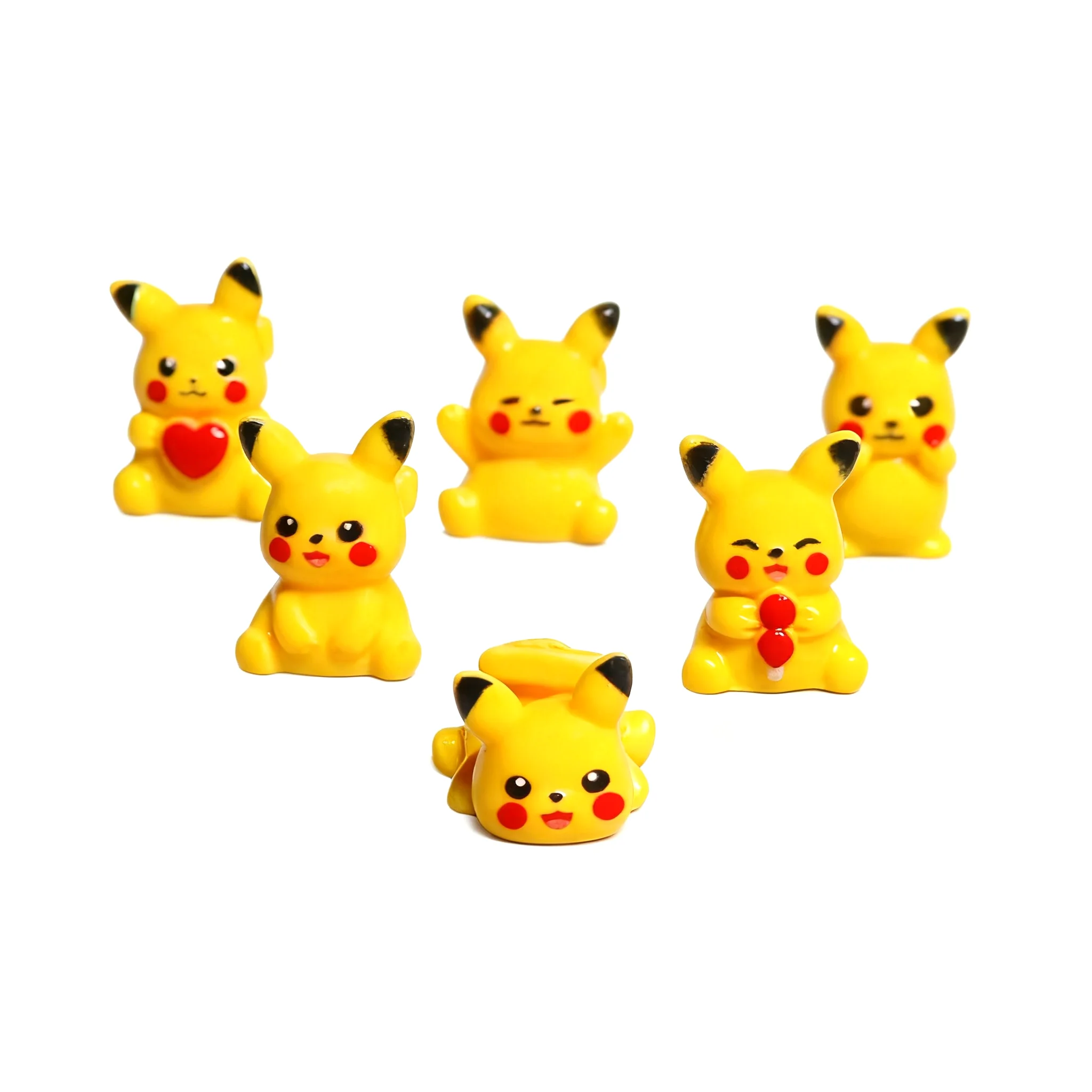6 Stück/Set Pocket Monsters Anime-Figur, Kawaii-Actionfiguren, PVC-Desktop-Dekoration, Sammelmodell, Puppen, Spielzeug, Geburtstagsgeschenk – Detail 7