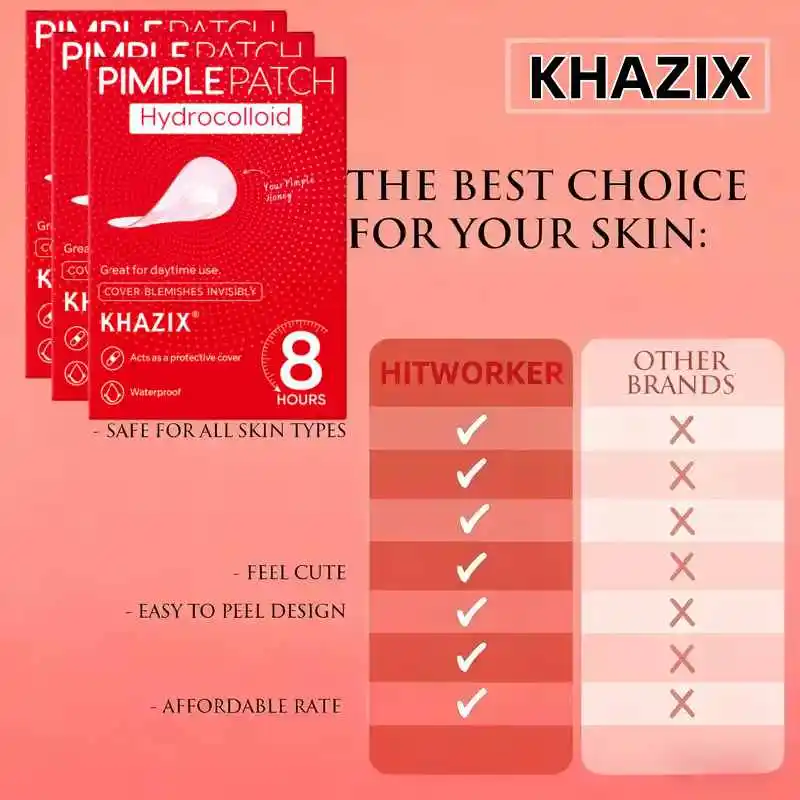 Hydrocolloid acne Patch - fragrance-free alcohol, suitable for day and night use, with a light beige tone that leaves no mark, a