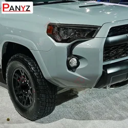 2 Pcs For Toyota 4Runner 2014-2020 Car Headlight Protective Film Headlamp Restoration Transparent Black TPU Sticker Accessories