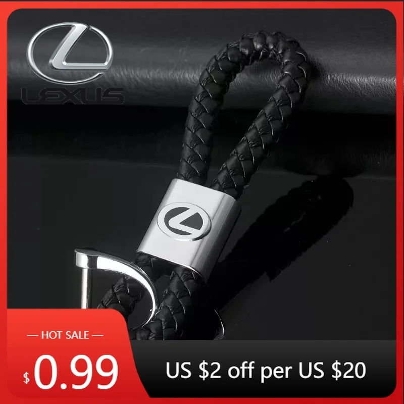 

Interior Stickers 1Pc Car Braided Rope Car Keychain Gift Keyring Pendant For Lexus F SPORT ES RX NX LS UX LM LX GX LC RZ IS CT G