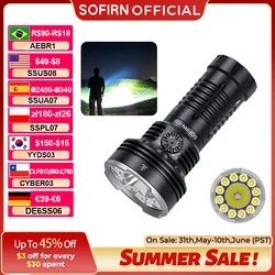 Sofirn-poderosa lanterna LED com USB C, tocha recarregável, luz de acampamento ao ar livre, 1200lm, 32650 bateria, IF30 LUMINUS, SFT40