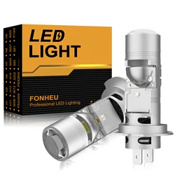 2PCS H7 Led With Lens Headlight CANBUS No Error Led H7 Bulbs Lights Lamp Bulb 12v 24v 20000LM Car Automobiles Parts Accessories