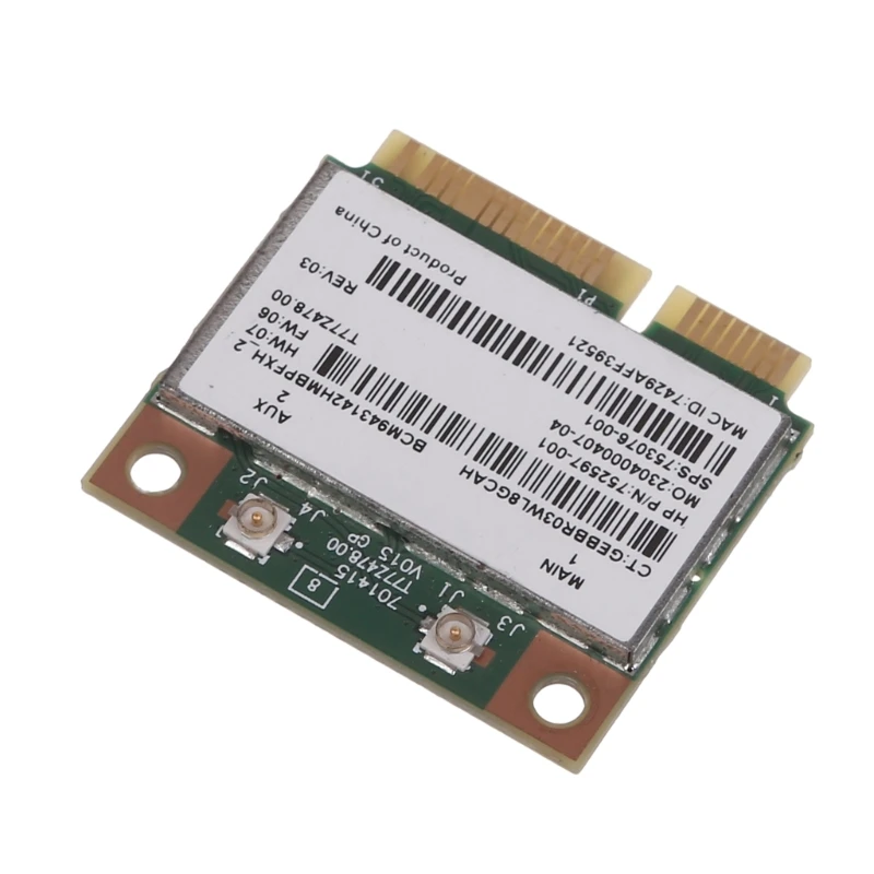 PCI Express Half Mini Card WLAN BT4.0+HS Card BCM943142HM Wireless Networks Card for 430 440 445 450 M6 Computers