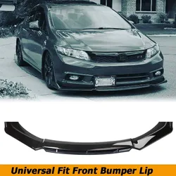 For 2013-2015 9th Honda Civic Sedan SI Front Bumper Lip Side Splitter Diffuser Body Kit Spoiler Guards Universal Car Accessories