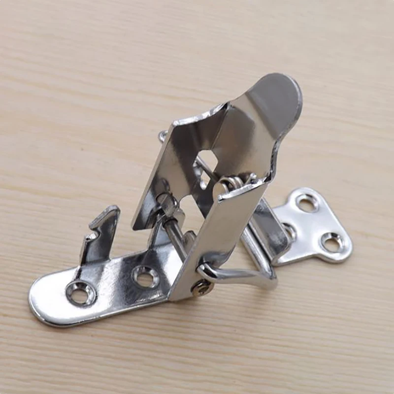 1pcs Hardware Hasps Semi-Automatic Industrial Lock Semi-Automatic Lock Insurance Lock Catch Hasp Buckle For Box