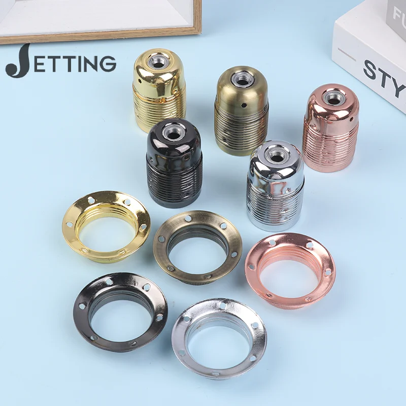 Metal Lamp Holder E27 Polished Vintage Lamp Socket DIY Light Lamp Base Retro Screw Adapter Lampholder For Lighting Fixture