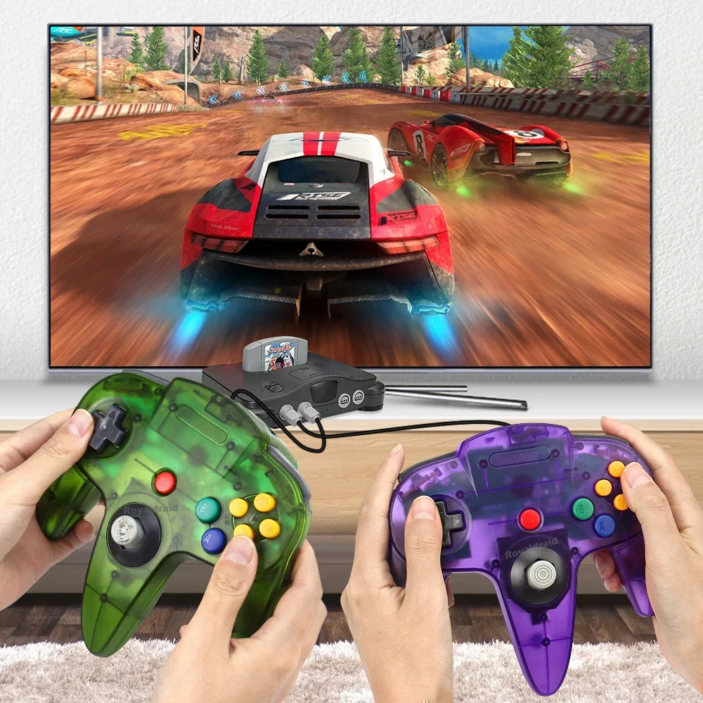 8 Colors Wired Gamepad For N64 Console Joypad Control for N64 Classic Joystick Retro Game Console Gamepad Accessories