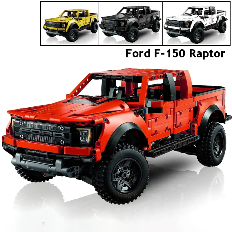 

NEW 1379PCS Technical Ford Raptors 42126 F-150 Pickup Truck Car Building Blocks Off-road SUV Vehicle Bricks Toys Birthdays Gifts