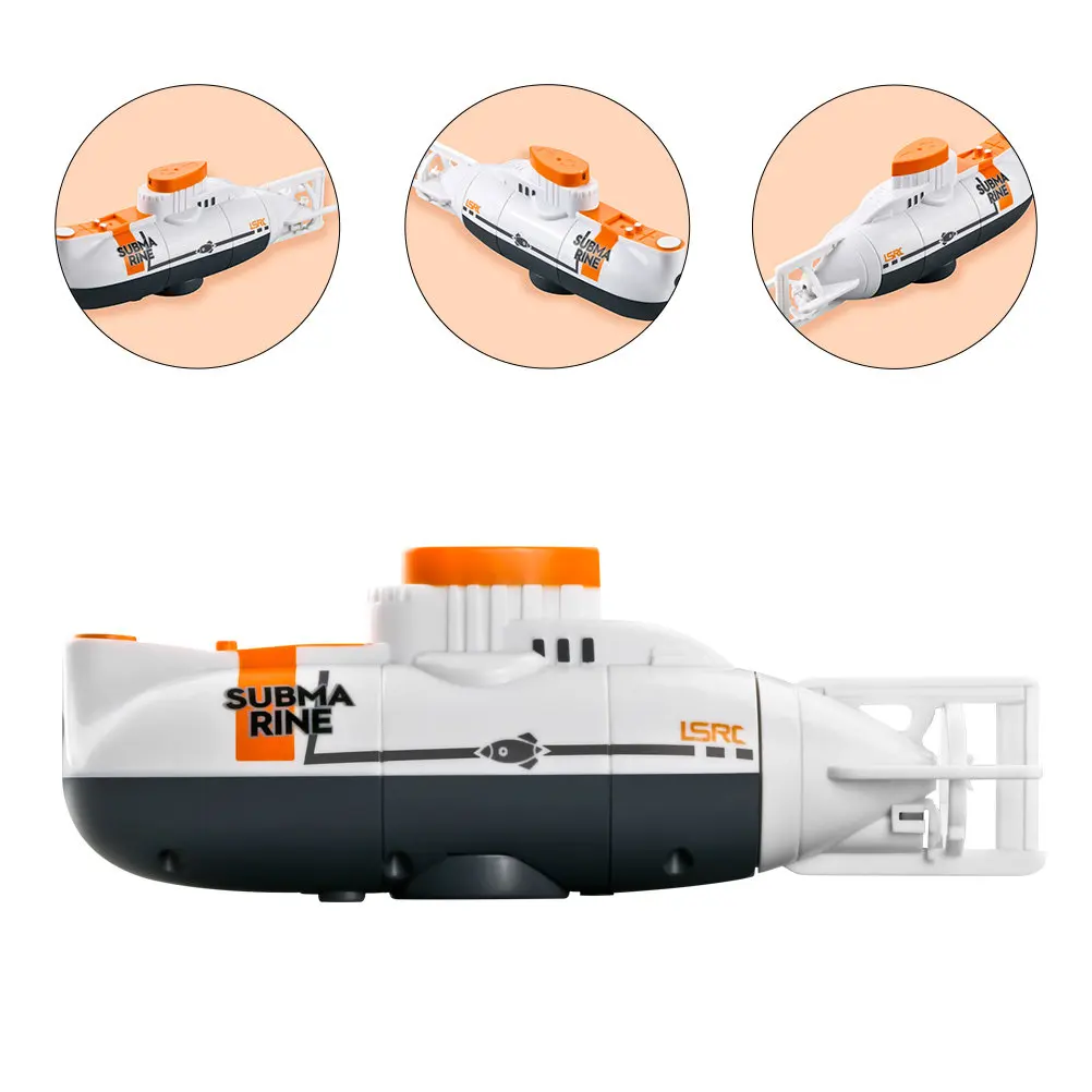 

Electric Remote Submarine 1Set Rc Underwater Carrier for Kids Micro Rudder System Static Diving Range Remote Submarine