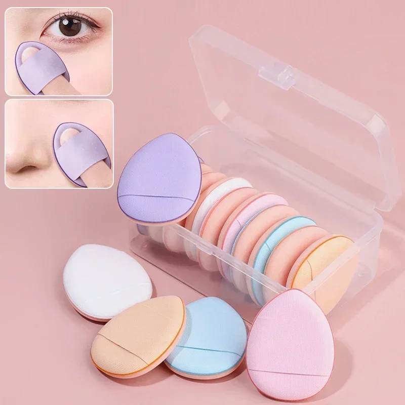 NEW 10Pcs Mini Finger Puff Foundation Small Air Cushion Powder Sponge Face Concealer BB Cream Cosmetic Applicator Makeup Tools