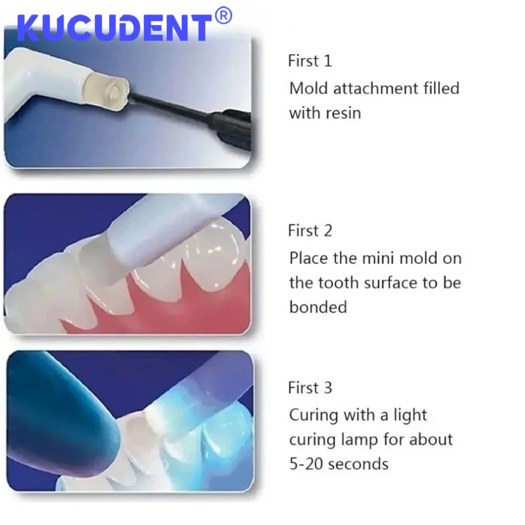 6Pcs/Set Dental Orthodontic Injection Moulds Mini Forming Molds for Lingual Button/Brackets Essential Dentistry Starter Kit