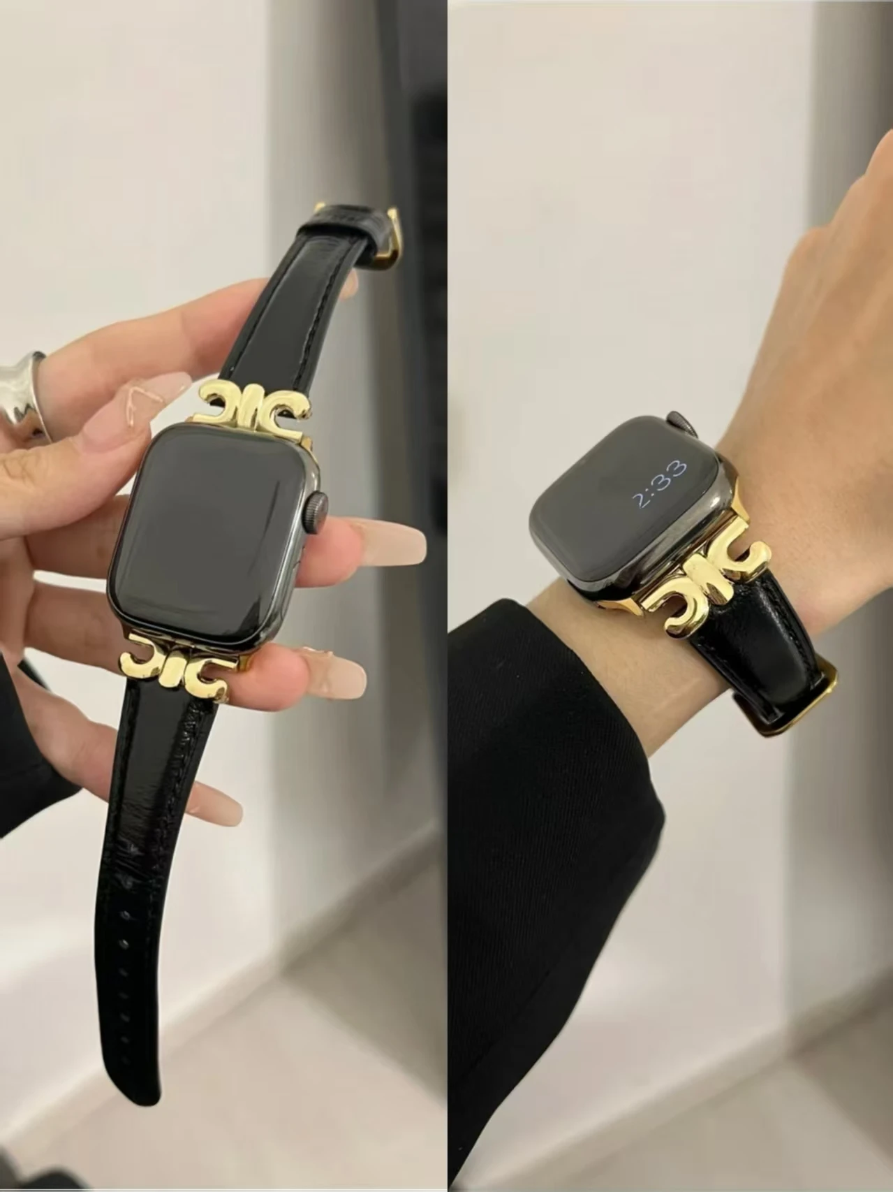 

Leather loop Correa For Apple Watch band Series 11/10/9/8/7/6/5/4/3/2/1 38mm 40mm 41mm 42mm 44mm 45mm 46mm 49mm Strap