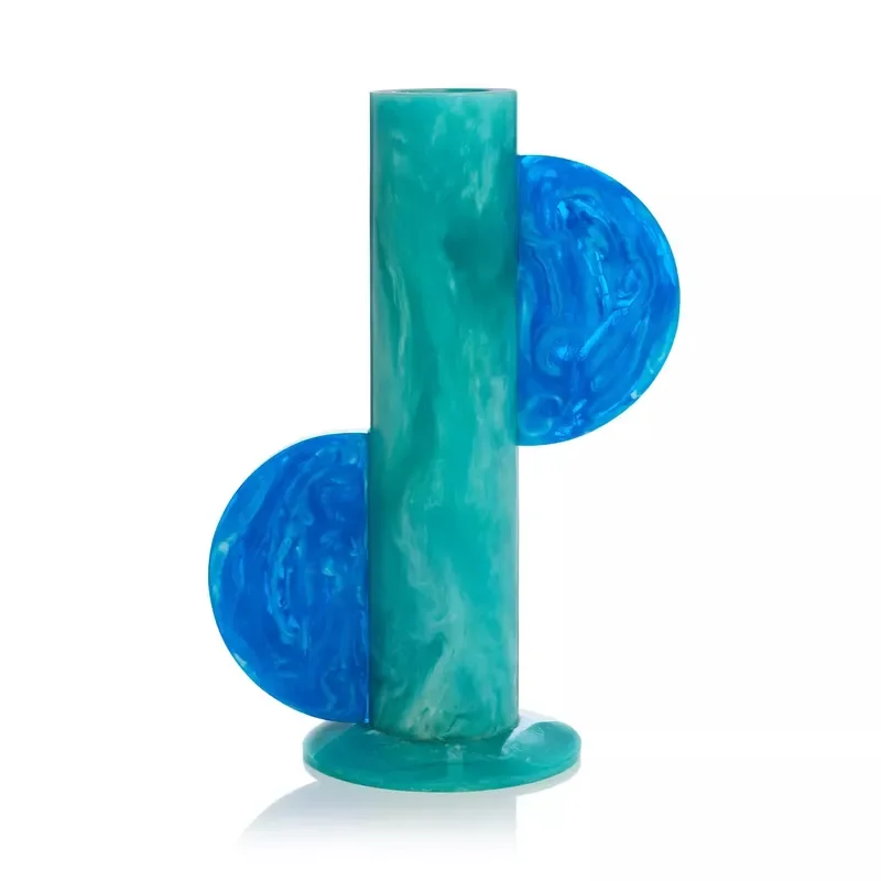 Luxury Modern Nordic Dinosaur Designs Resin Flower Vase in Custom Shape and Size Handmade Wedding Vase by Artizon Studio