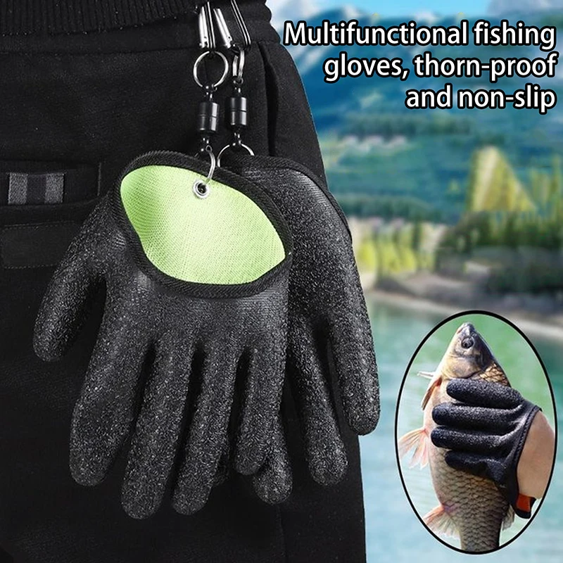 Fishing Glove 1/2 Pcs Fish Catch Gloves with Magnet Hook Non-slip Gloves Catching Fish Latex Hunting Gloves for Accessories