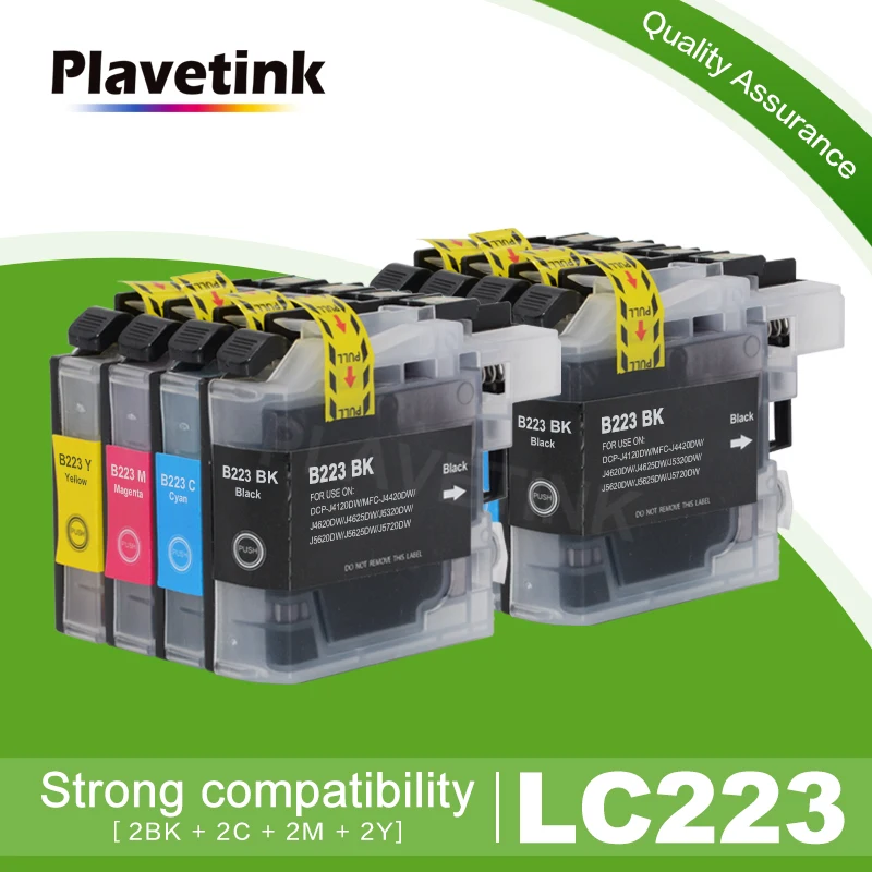 Plavetink With Chip LC223 LC221 Compatible Ink Cartridge For Brother MFC-J4420DW/J4620DW/J4625DW/J480DW/J680DW/J880DW Printer