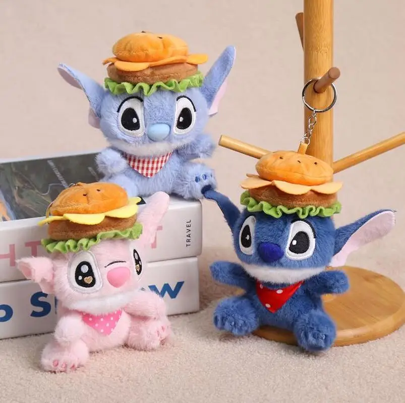 New Anime Figures Stitch Plush Keychain Christmas Seris Keychains Plushie Keyring Doll Backpack Pendant Christmas Gift Girl Toys
