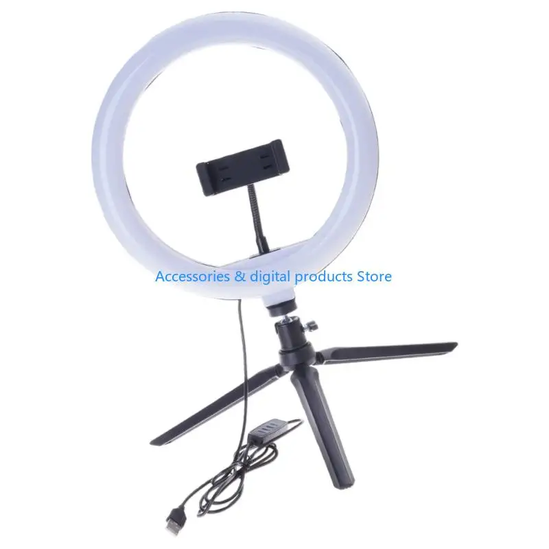 77JD 3 Color Temperature Hoop Light Set Includes Phone Owner Stand For Content Creation