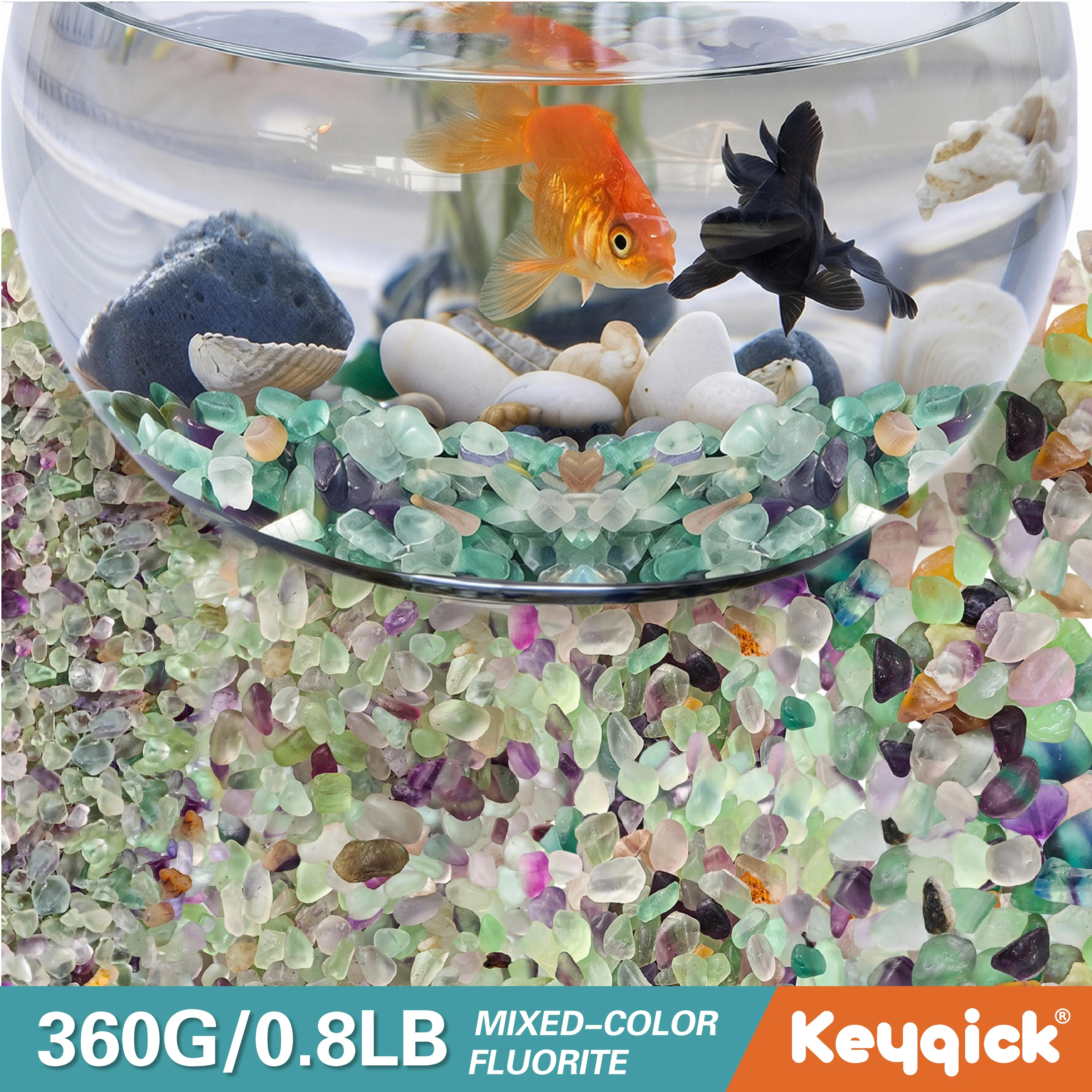 360g Natural Fluorite Fragments Crystal Succulent Plant Fillers, Flower Pots And Vases Decorative Mineral Pebbles, Aquarium Gravel, Aromatherapy Diffuser Filler, Suitable for aquariums, landscaping, vase fillers, succulents, cactus potted plants