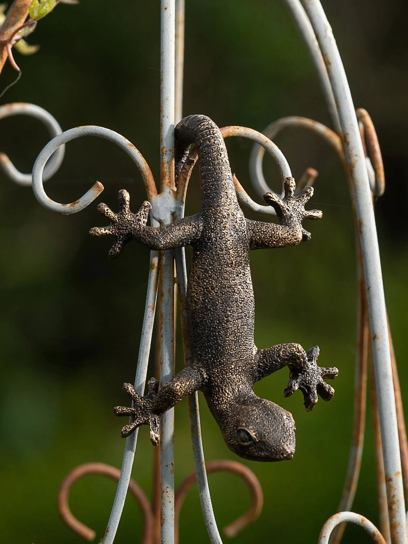 زارع مزخرف معلق من جيكو ، تمثال نبات ، زخارف فن الفناء للفناء والفناء وزخرفة الحديقة ، 1 * * #4