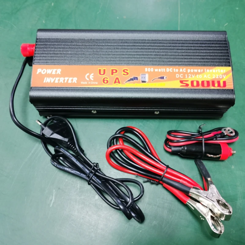 Automatic switching of 500W inverter power supply from 12V/24V to 220V UPS with charging