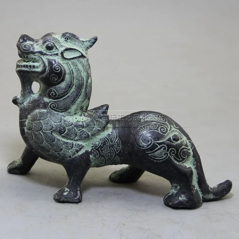 

Factory Wholesale Vintage Antique Craft Collectibles Copper Bronze Pixiu Ornaments