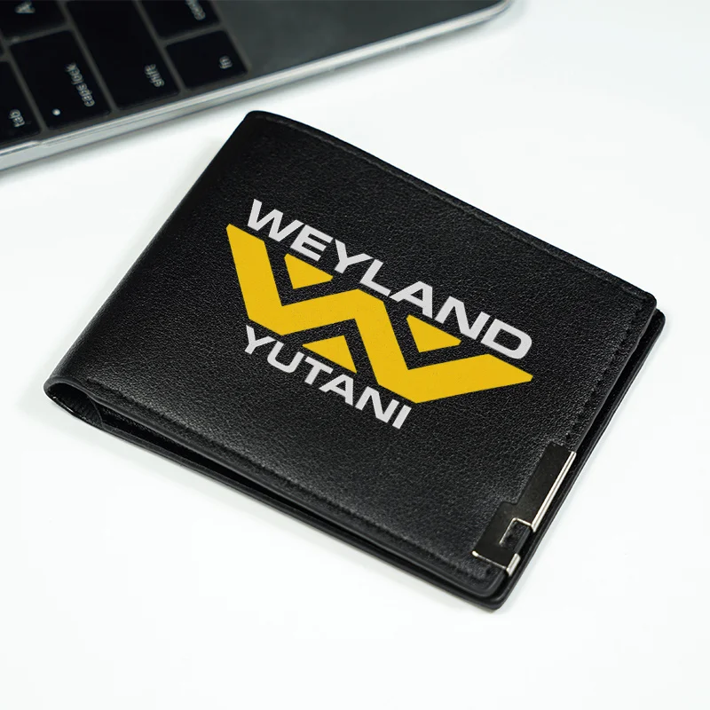 WEYLAND YUTANI LOGO للرجال محفظة من البولي يوريثان نمط الأعمال تصميم نحيف متين وخفيف الوزن للاستخدام اليومي ملحقات الموضة