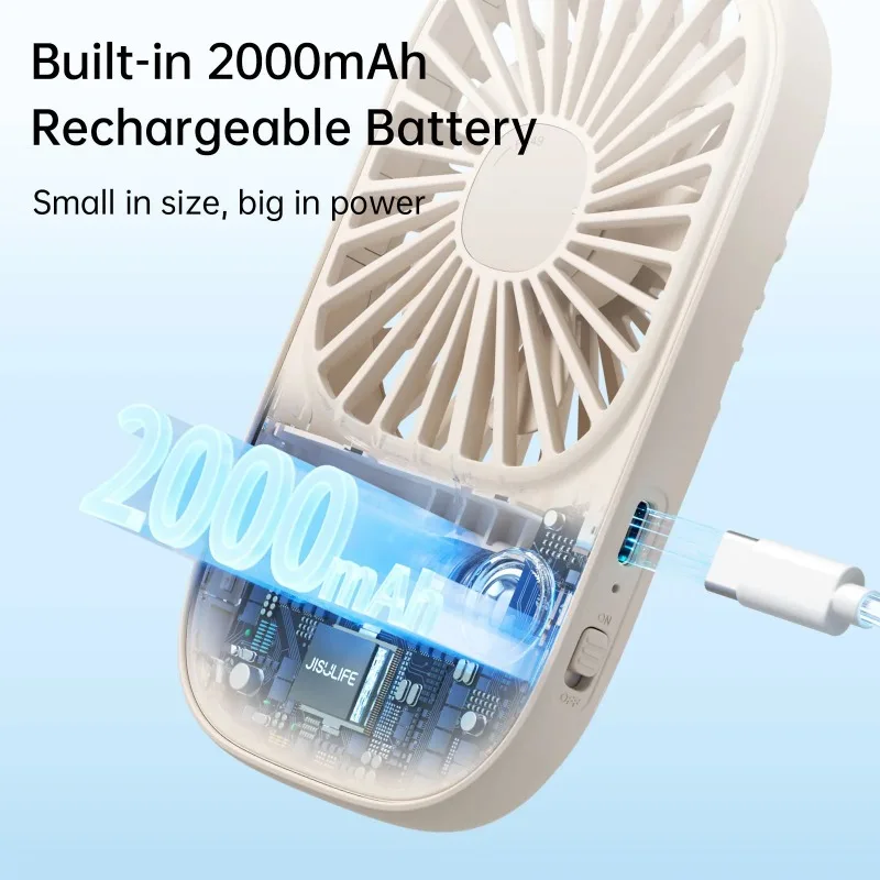 Mini Handheld Fan, Small Fans Portable with Bracket, USB Rechargeable Desk Fan ,Makeup Eyelash Fan ,Send Lanyard