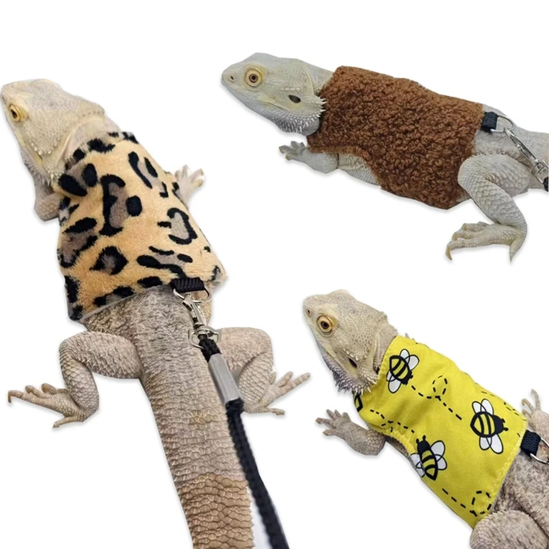 Small Pet Suit Harness Lizards Dress Up Costume Outdoor Clothes Reptiles Harness Y5GB