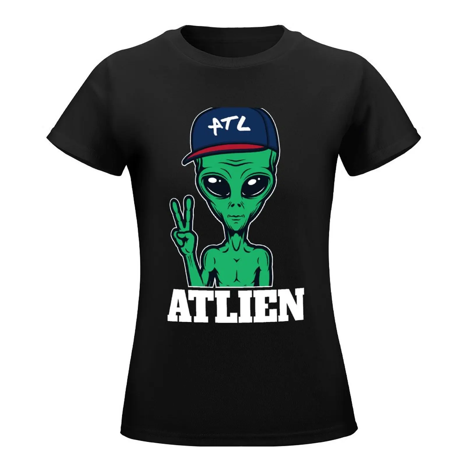 Atlanta Green Atlien T-Shirt korean fashion summer top graphics oversized new edition t shirts for Women