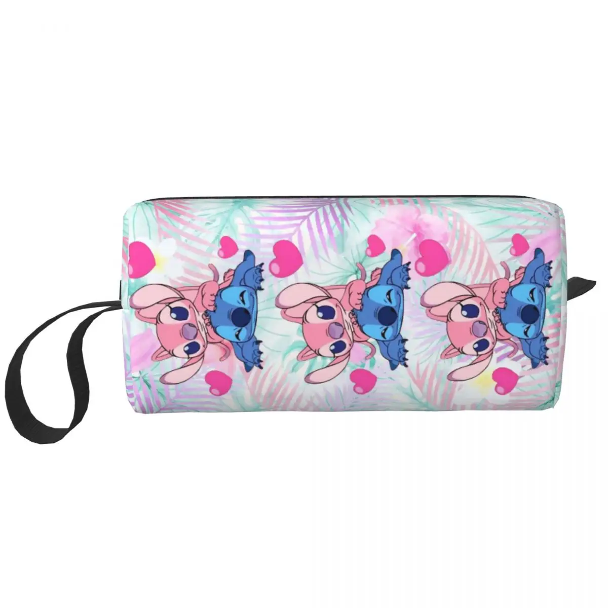 

Custom Travel Lilo And Stitch Love Toiletry Bag Portable Makeup Cosmetic Organizer for Women Beauty Storage Dopp Kit Box