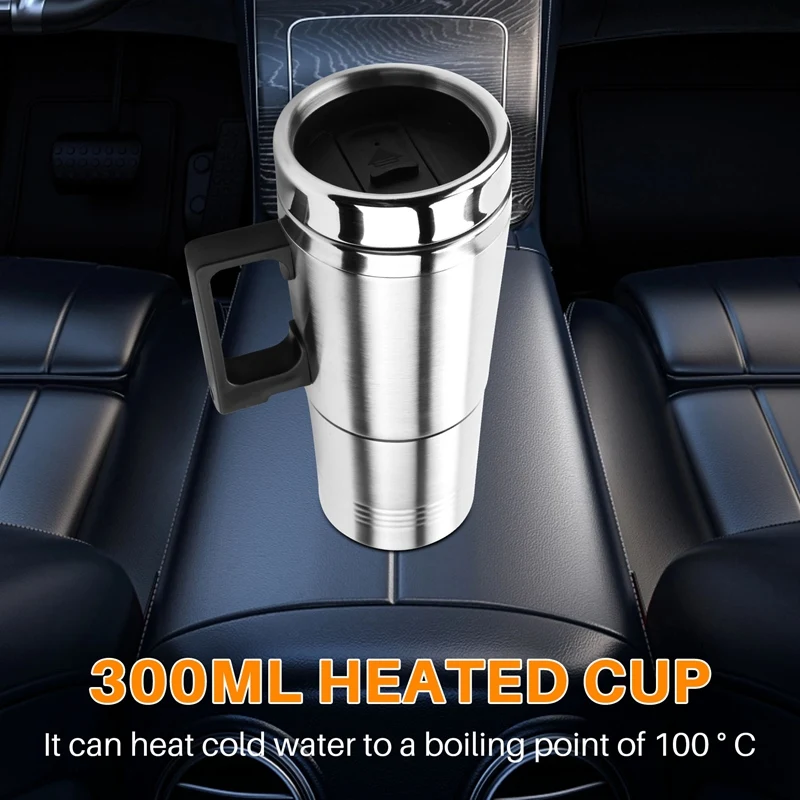 1 PCS 300Ml Heated Cup With Cigarette-Lighter Connector For Car Travel Insulation Thermal Mug Coffee Cup