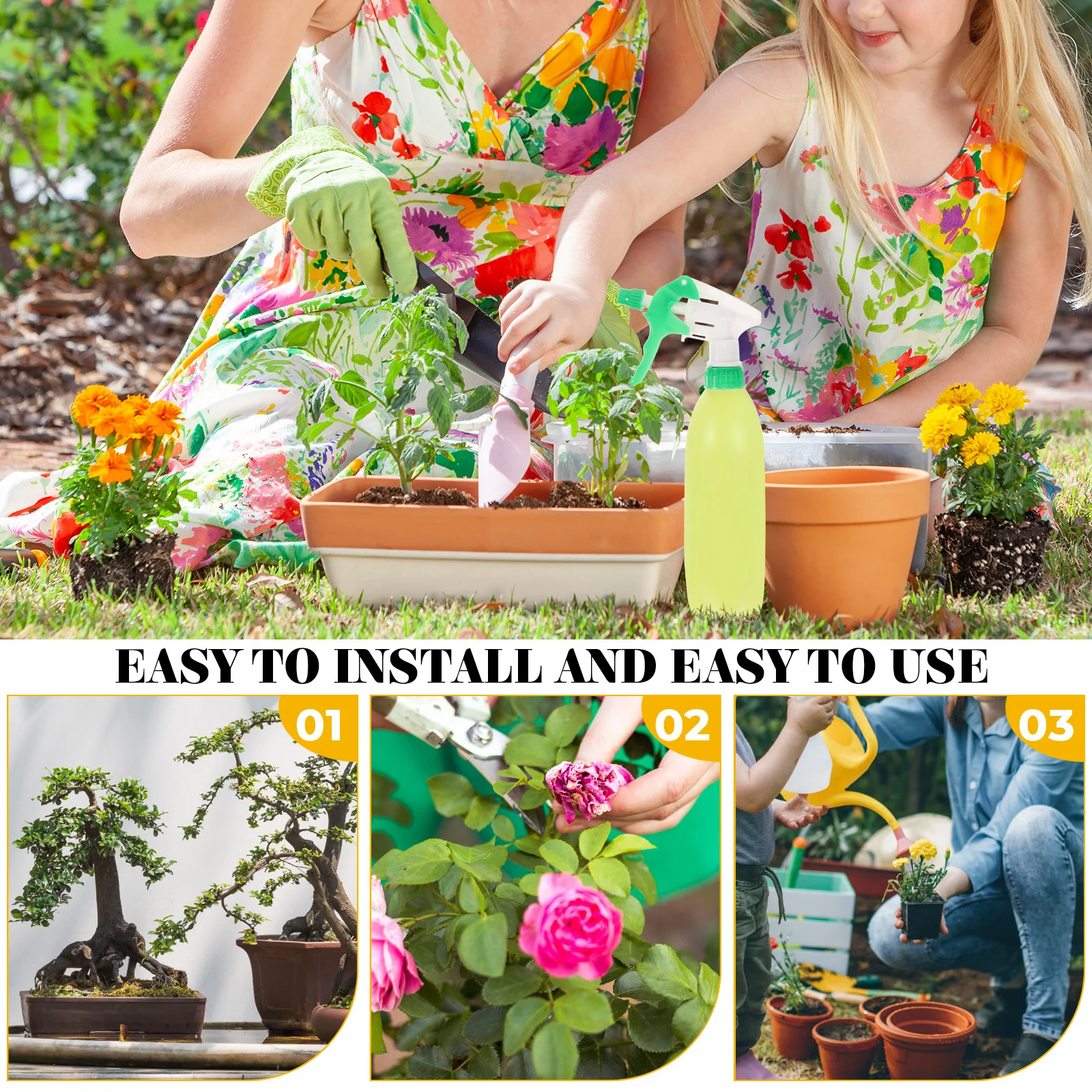 

10Pcs Hand Button Nozzles Plastic Water Nozzles Long Straw Spray Heads for Gardening Cleaning Watering Fine Mist Steam Sprayer