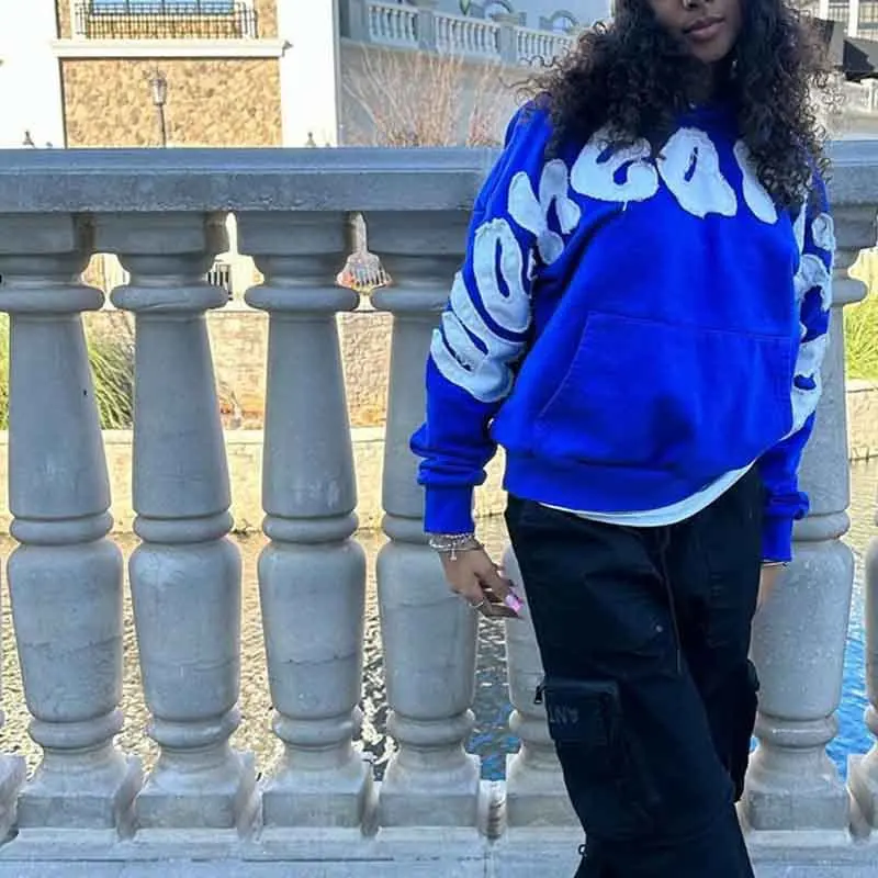 جديد الخريف والشتاء Y2K Harajuku الهيب هوب هوديي ، القوطية ملابس رياضية عصرية غير رسمية ، هوديي زوجين عبر الحدود #4