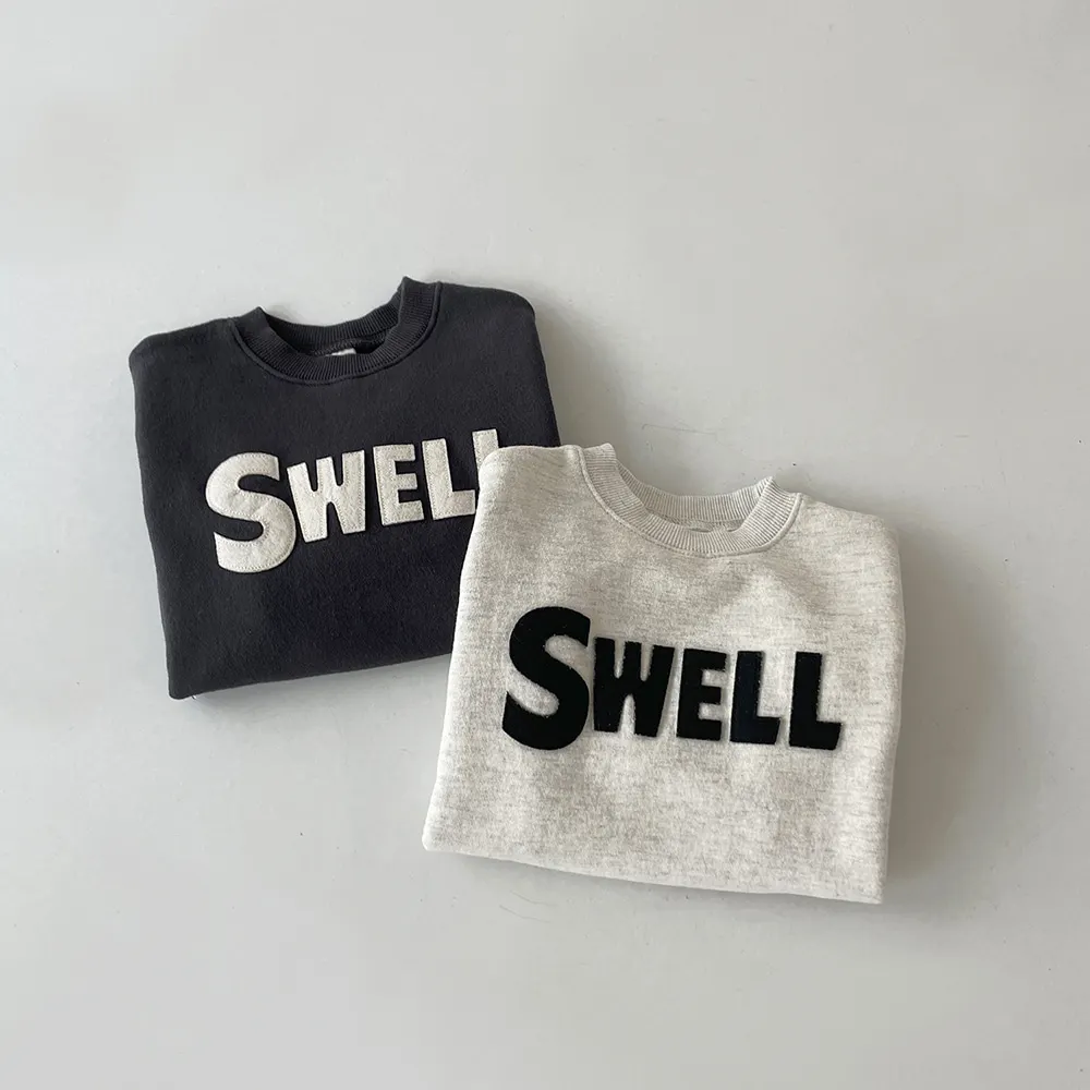 Kids Boys Sweatshirt Loose Fashion Letter Sports Sweatshirts Toddler Girl Pullover Sweater Cotton Tops Boy Kids Clothes