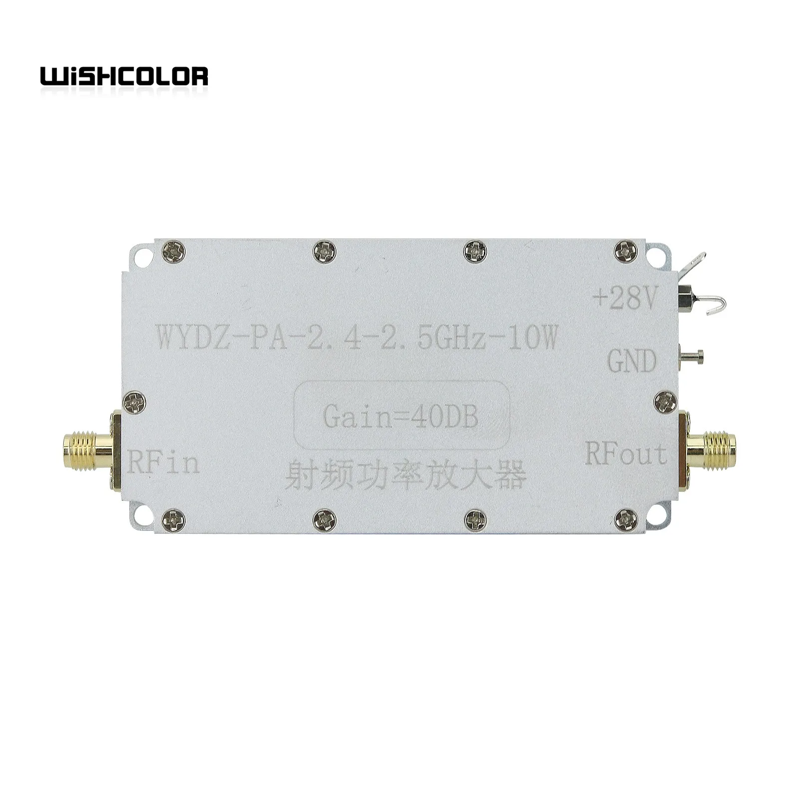 Wishcolor WYDZ-PA-2.4-2.5GHz-10W RF Power Amplifier RF Power Amp (without Heat Sink) with 40dB Gain 10W Output