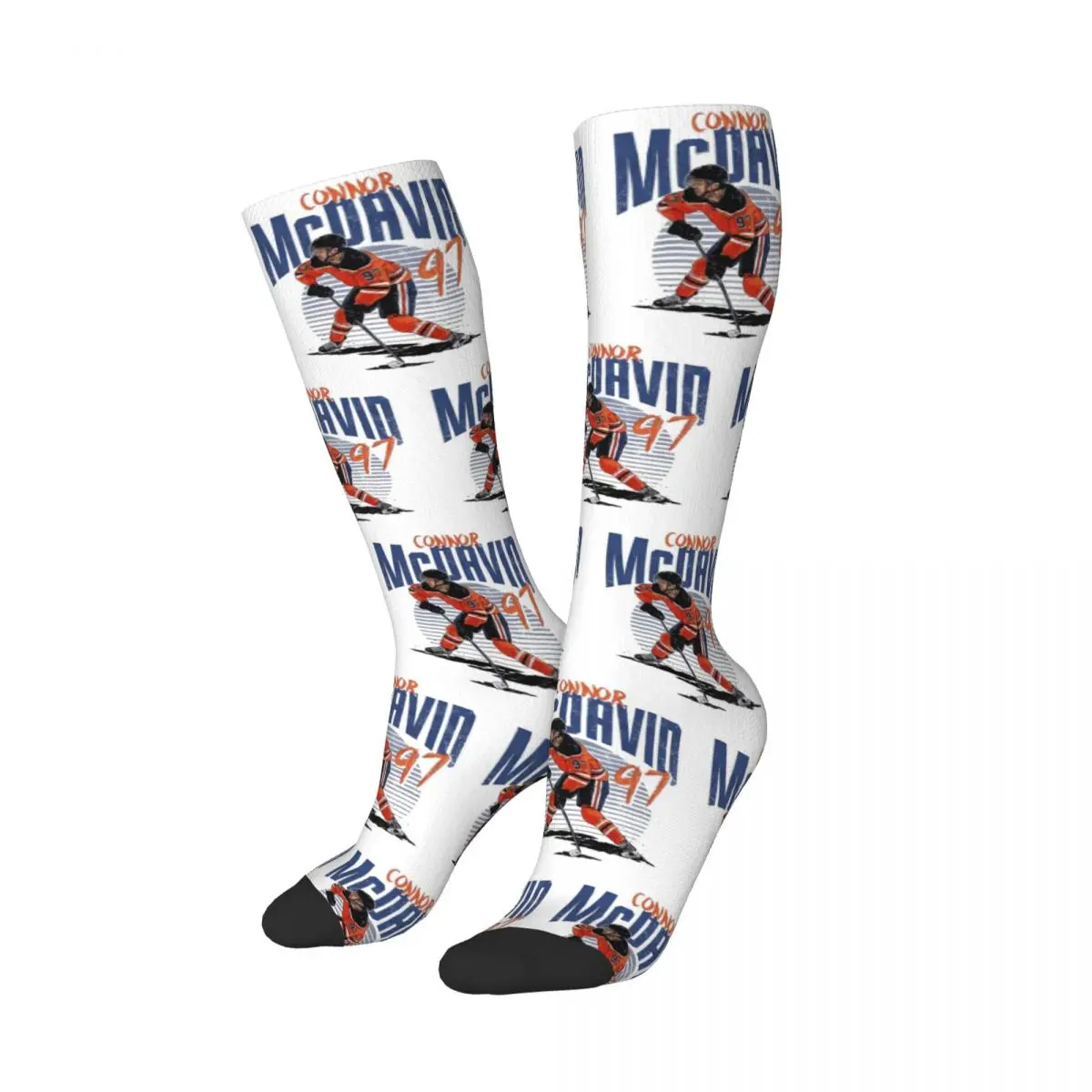 Connor McDavid 97 For Edmonton Oilers Fans Socks Harajuku Super Soft Stockings All Season Long Socks Accessories for Unisex Gift