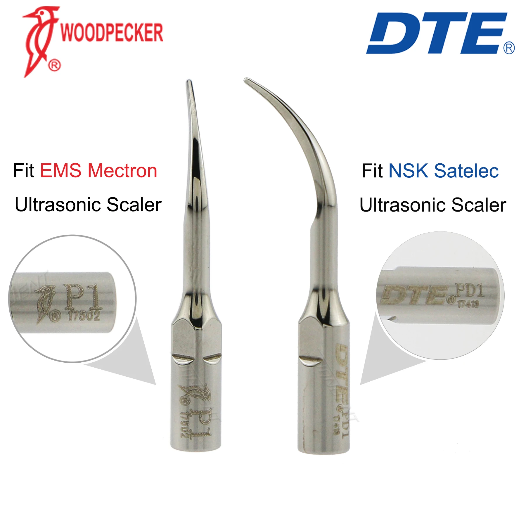 Woodpecker DTE Scaler Tips P1 PD1 Ultrasonic Scaler Tip For Periodontics Scaling fit EMS NSK,SATELEC,ACTEON Scaler Handpiece