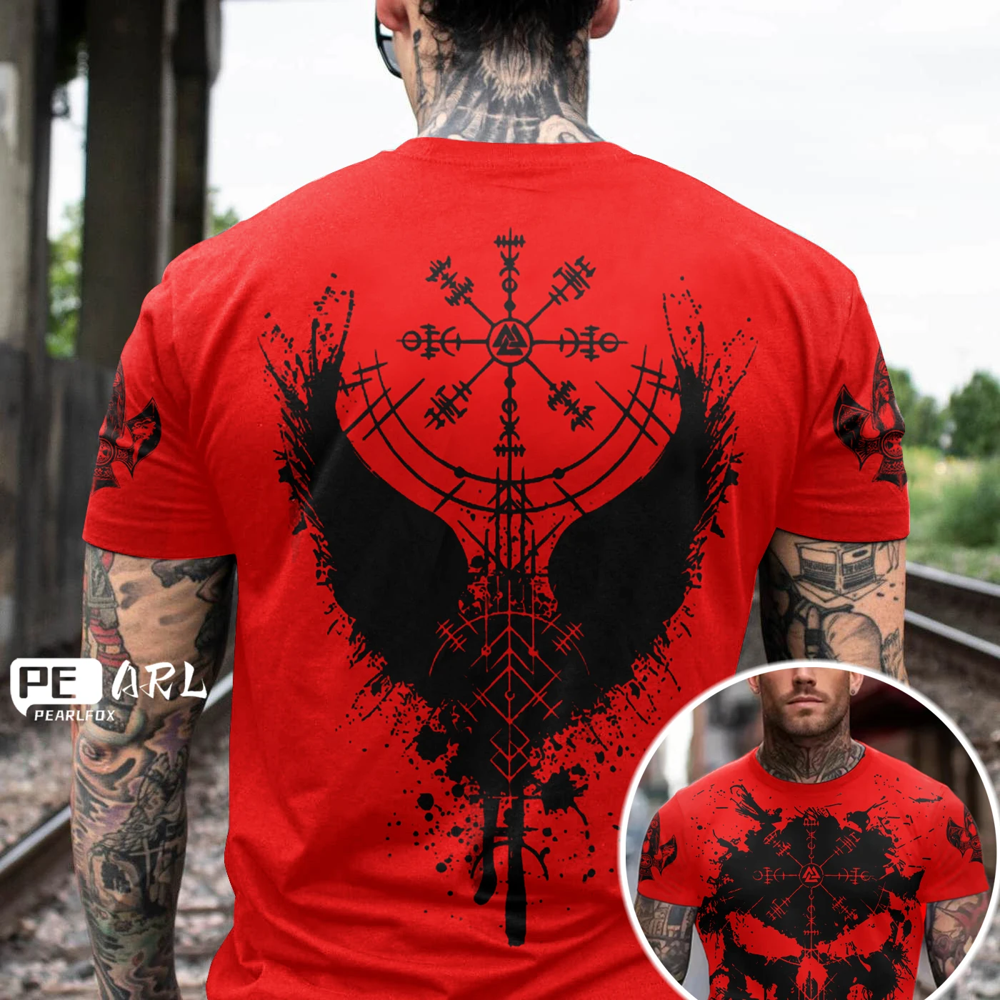 

Nordic Style 3d Print Viking Warriors T Shirt Summer Men's Oversized Short Sleeve Tops Tees Men's Designer Clothing