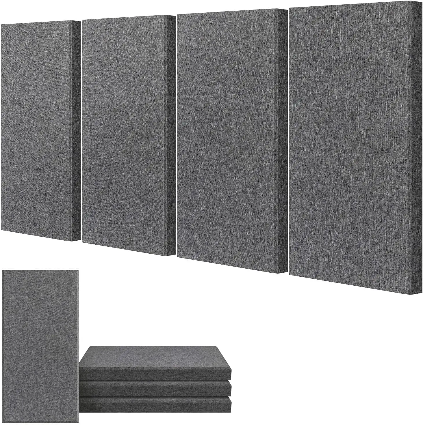 

Acoustic Panels 2 Inch Thick 23.6x11.8 Fiberglass Sound Absorbing Panels for Studio Office Home Theater, Charcoal Grey