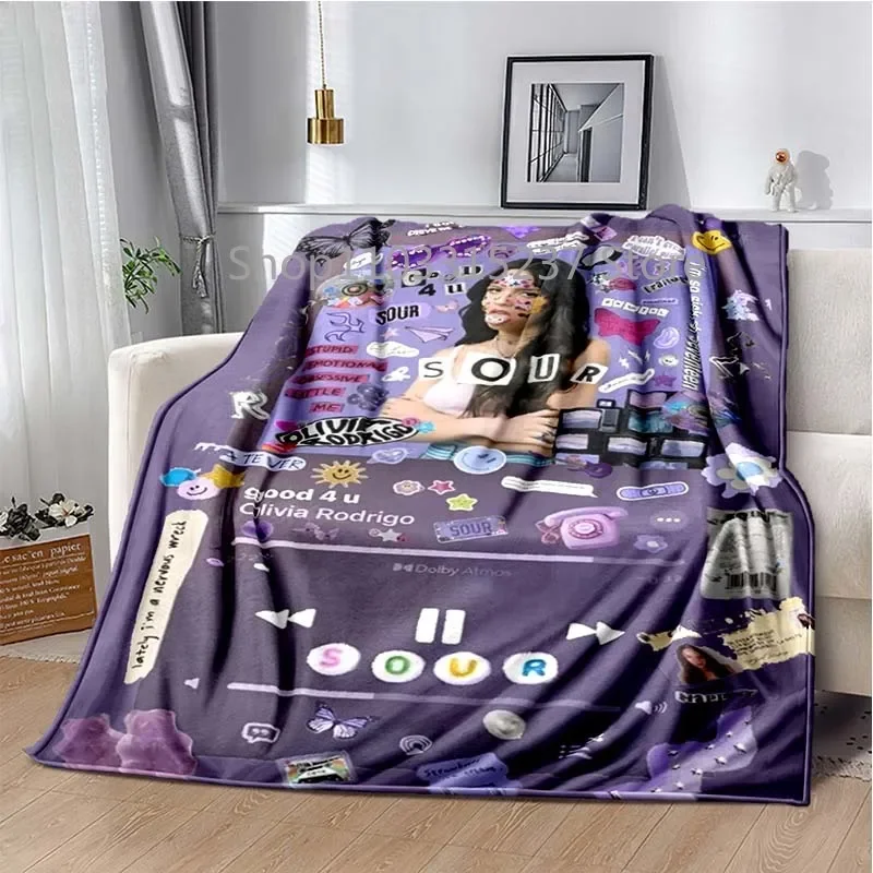 Music Blanket Olivia-Rodrigo SOUR,cosplay Soft Warm Yoga Throw Blankets,Sofa Bed Bedroom,Valentine\'s Day Fans Gift,Tapestry